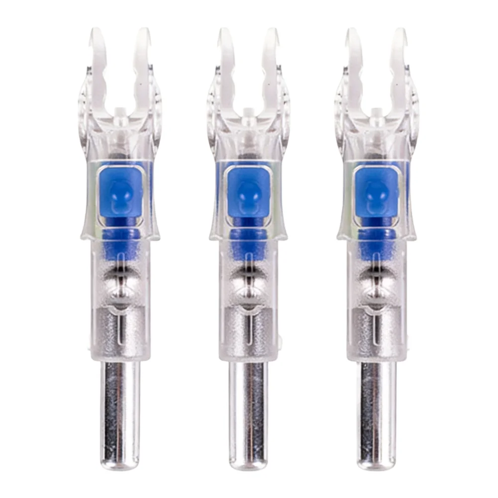 Luminous Arrow Nock with Auto-On LED Light Designed for 6.2mm Inner Diameter Arrow Shafts Compatible with Standard Arrows