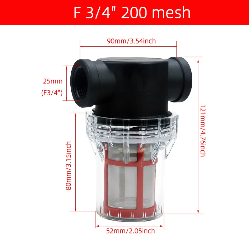 Tuin Watering Filter 1/2 ''3/4'' 1 ''Plastic Irrigatiesysteem Onzuiverheid Voorfilter Aquacultuur Huishoudelijke Waterleiding filter