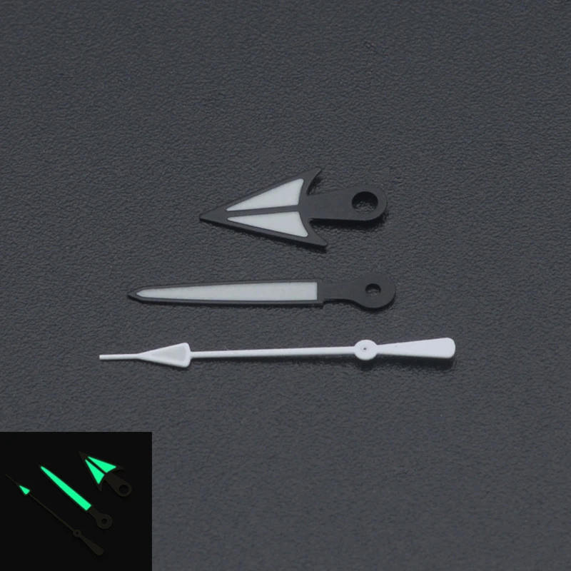 นาฬิกา NH35เข็มนาฬิกาสีเขียวเรืองแสง NH35 NH36ใส่ได้พอดีกับ SKX007 7S26 srpd สำหรับ NH36 NH35การเคลื่อนไหวส่วนหน้าปัดนาฬิกาของผู้ชาย