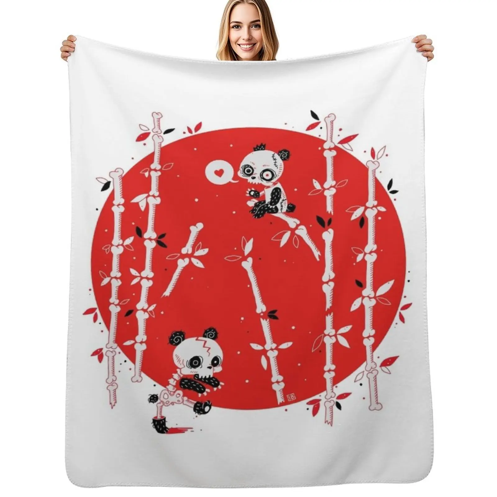 

Zombie Pandas Throw Blanket Sofa Warm Decorative Throw Stuffeds Blankets