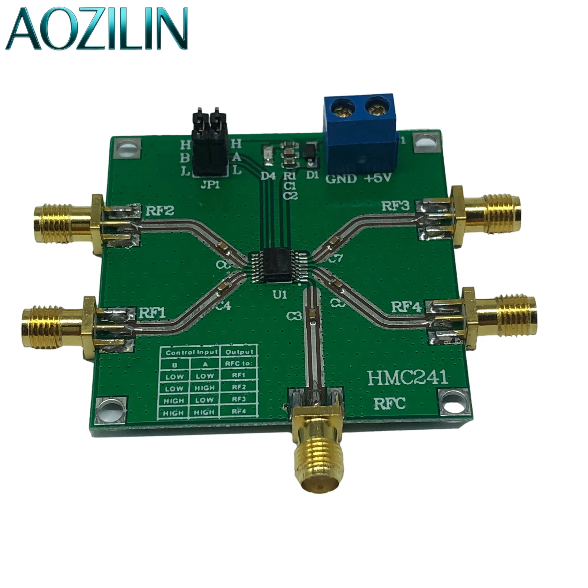 AOZILIN HMC241 DC-3.5 GHz RF Single Pole Four Throw Switch, Band Switching, RF Switch, Wireless
