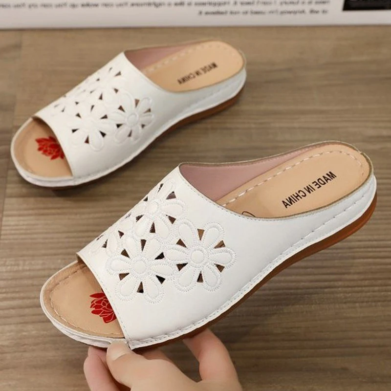 Fashion Women Sandals Shoes Soft Sandals Women Shoe Slip On Walking Shoes Slippers Hollow Out Female Zapatos De Mujer Footwear