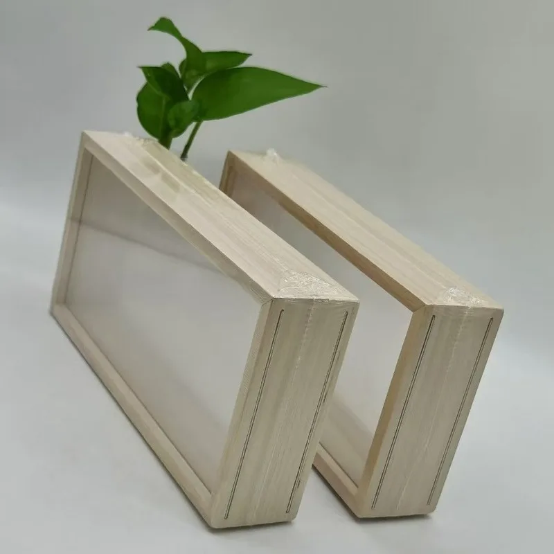 Hollow Double Layer Acrylic Specimen Frame, Dried Flower & Leaf Specimen Picture Frame, Tabletop Display Stand for Plant Specime