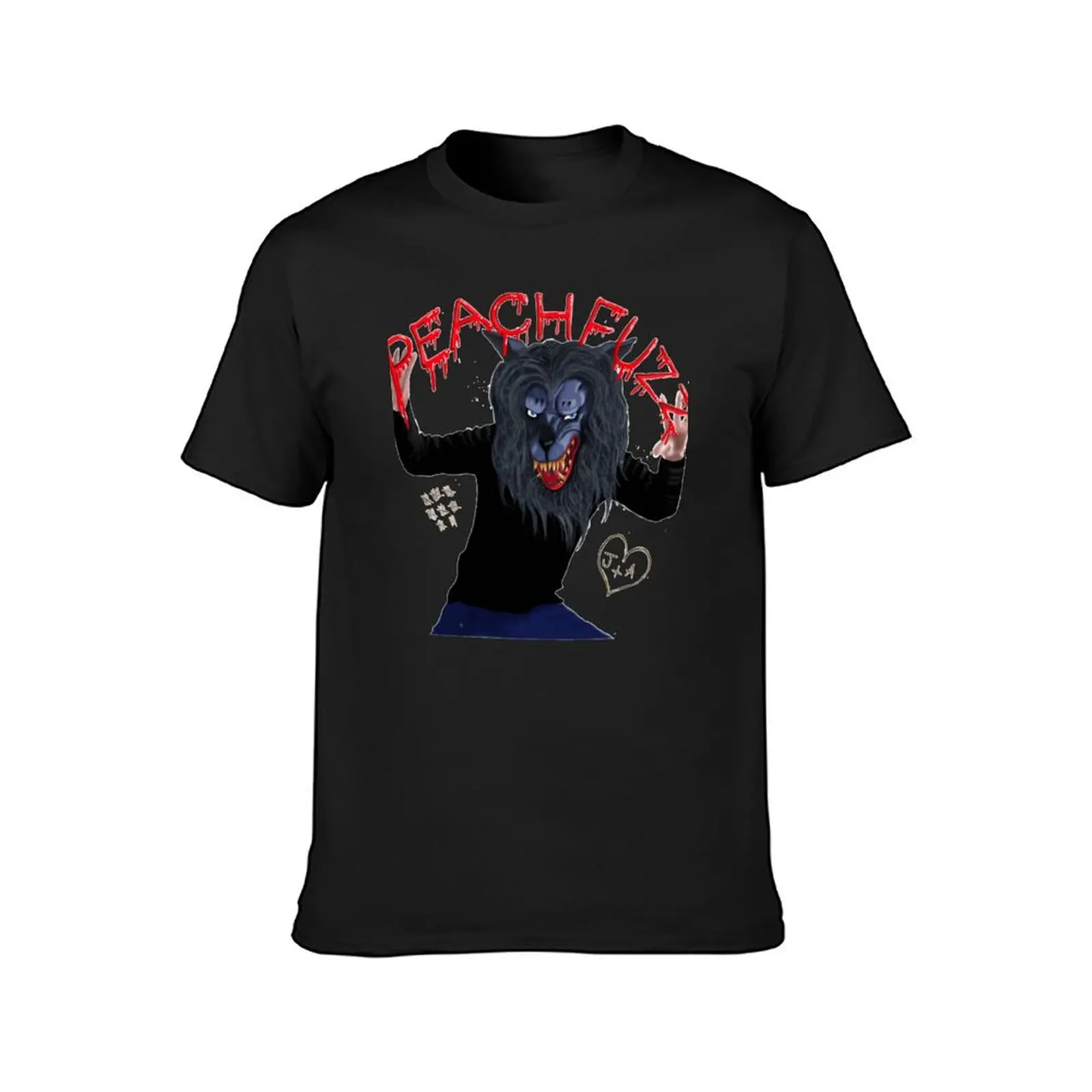 Creep - HQ Peachfuzz Werewolf Mask Pose T-Shirt aesthetic clothes anime clothes mens plain t shirts