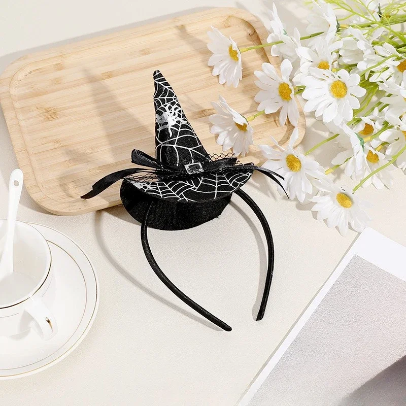 12pcs Halloween Costume Headband Bat Spider Web Witch Hat Pumpkin Ghost Witch Legs Party Hair Accessories for Halloween Cosplay