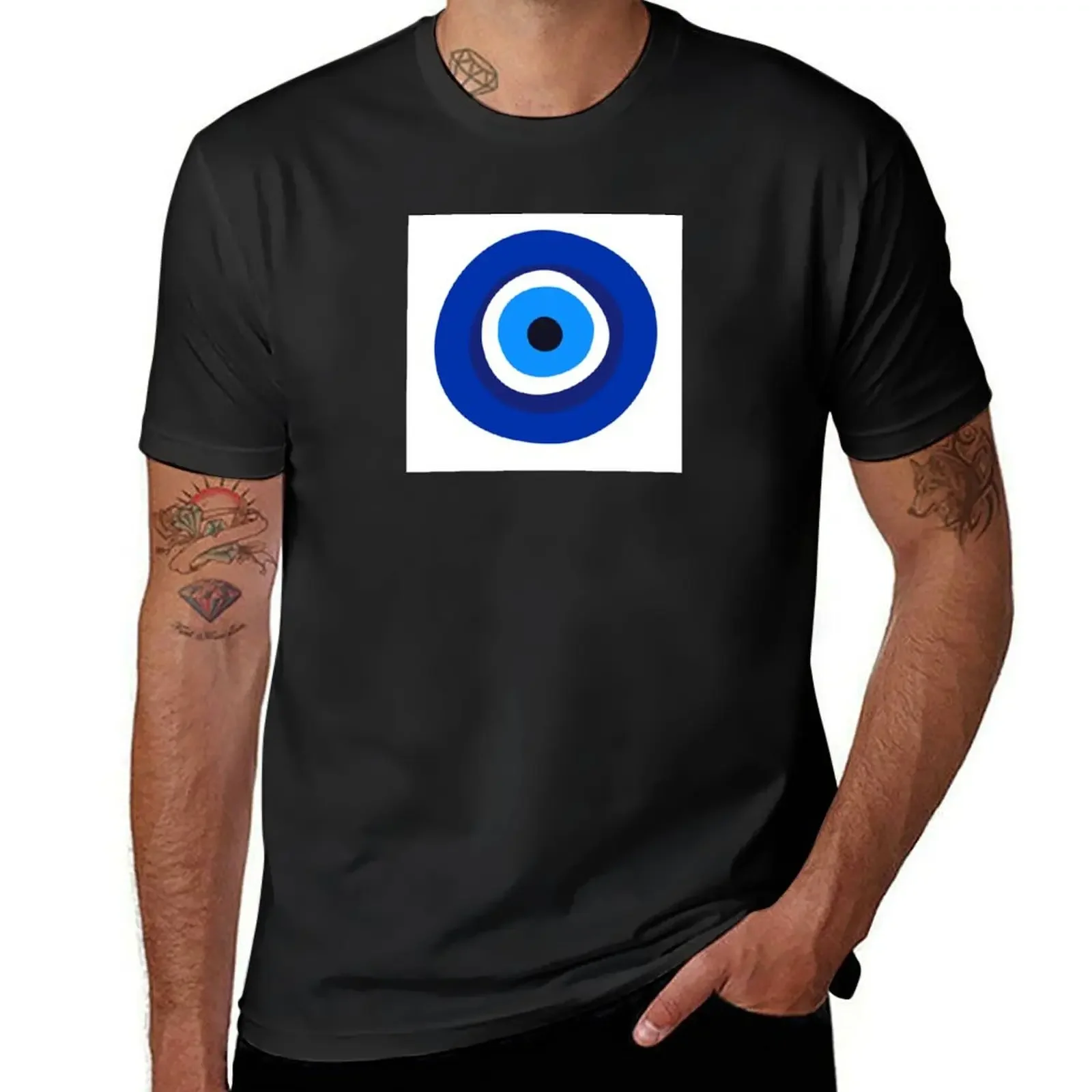 evil eye symbol T-Shirt anime clothes cotton man t-shirts mens graphic t-shirts big and tall
