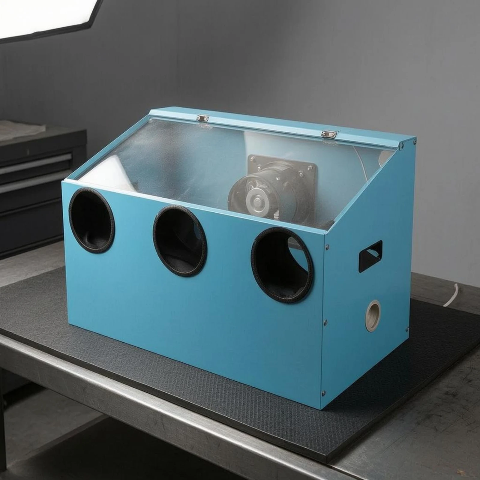 Fully Enclosed Dust Box Water-Circulation Grinding Machine Enclosure Box Polishing Dust Cabinet Side Handholds Workshop Tool