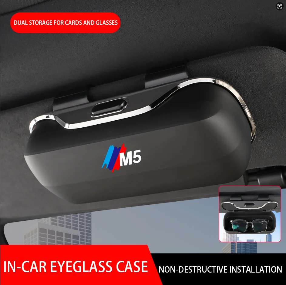 

Suitable for BMW M5 car glasses clip I3/I4/I7/IX1/IX3/M4/M7/X1/X6 new car interior supplies sunshade, sunglasses storage box