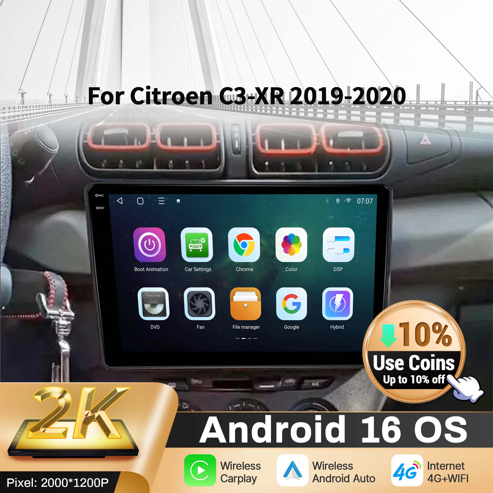 10 Inch Car Radio F…