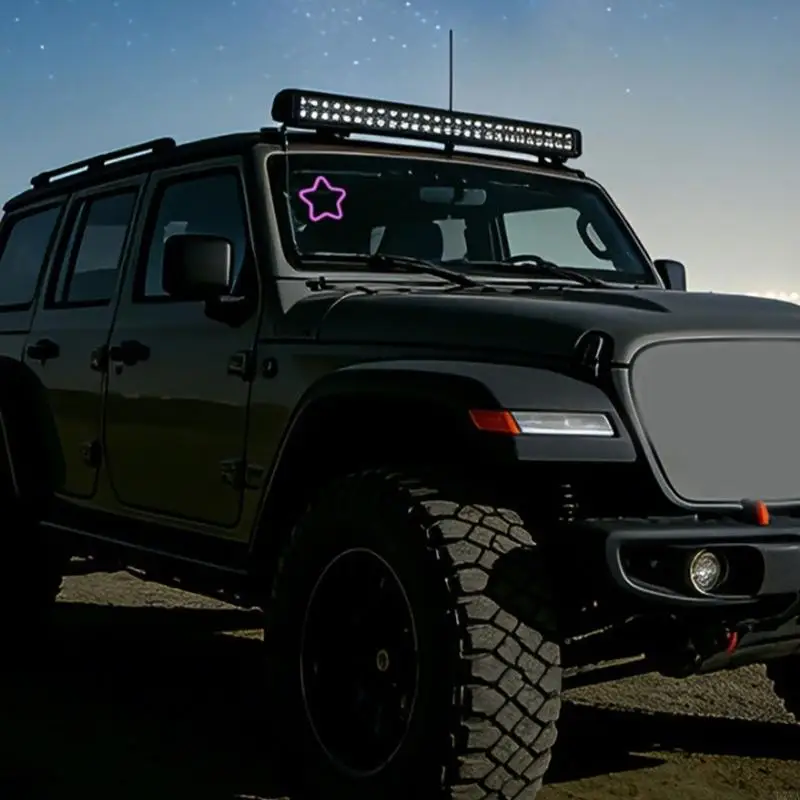 Solar Car Window Decorative Light 7 Colors Changing LED For Motorcycle Vehicle Exterior Enhancing Visibility Outdoor Use D7YA