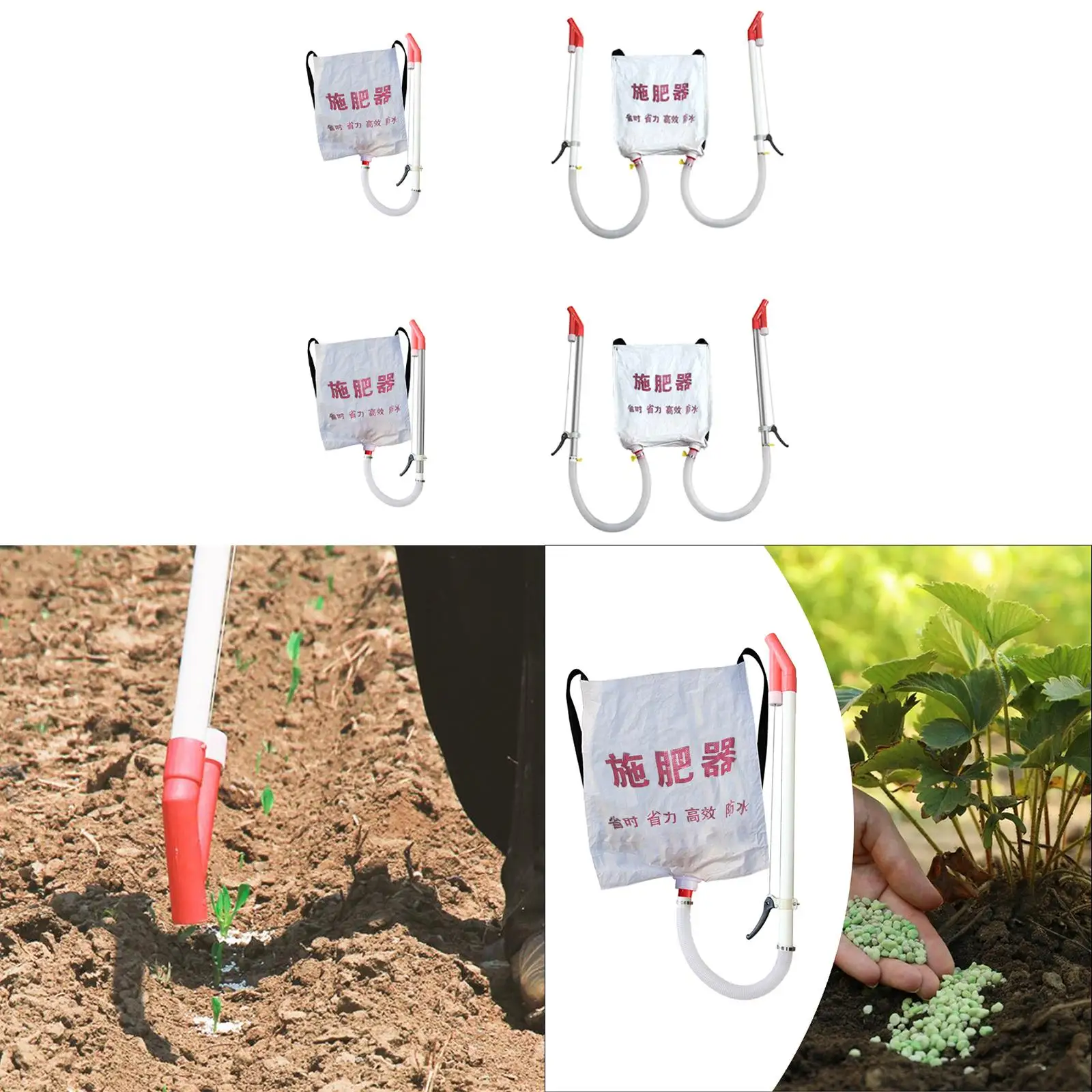 Granular Fertilizer Applicator Backpack Design Manual Spreader with 10kg Woven Bag for Lawn Corn and Vegetable Application