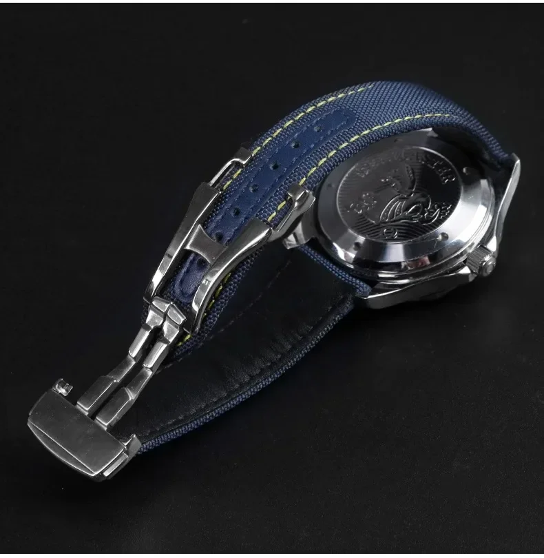 19 مللي متر 20 مللي متر قماش النايلون الساعات ل أوميغا ساماستر 300 Speedmaster AT150 أوميغا Speedmaster سلوبي 310.32 سلسلة حزام النايلون #5