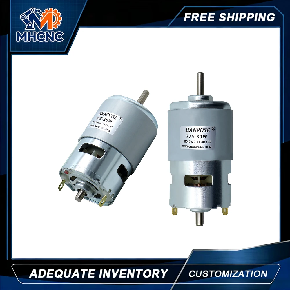 MHCNC DC brushed spindle motor 775 795 895 80-360 W suitable for engraving machine 80-360W high torque 0.2-0.98N.m