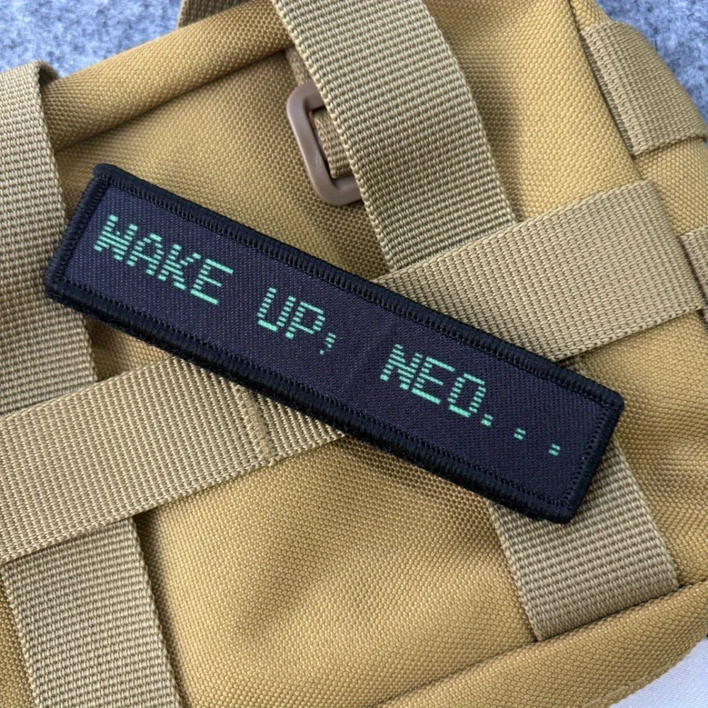 Wake Up Neo Moral Taktischer Aufnäher, bedrucktes Klett-Emblem, Militärabzeichen, Kampfarmband, Rucksack-Aufkleber – Detail 7