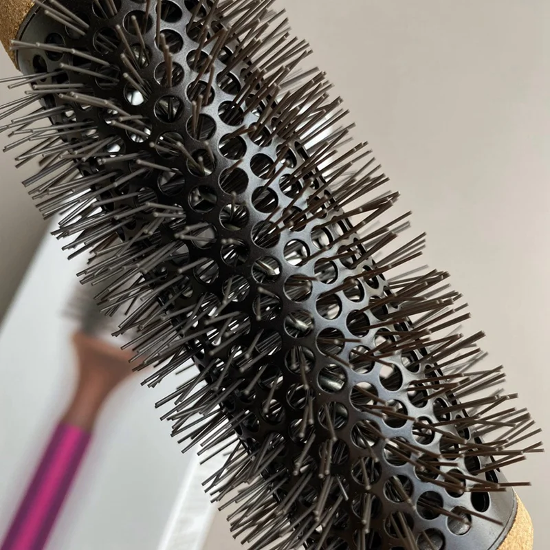 Per Dyson Round Comb Hair Styling spazzola per capelli pettine capelli ricci Round Barrel Hair Comb Salon Styling Tool manico in metallo