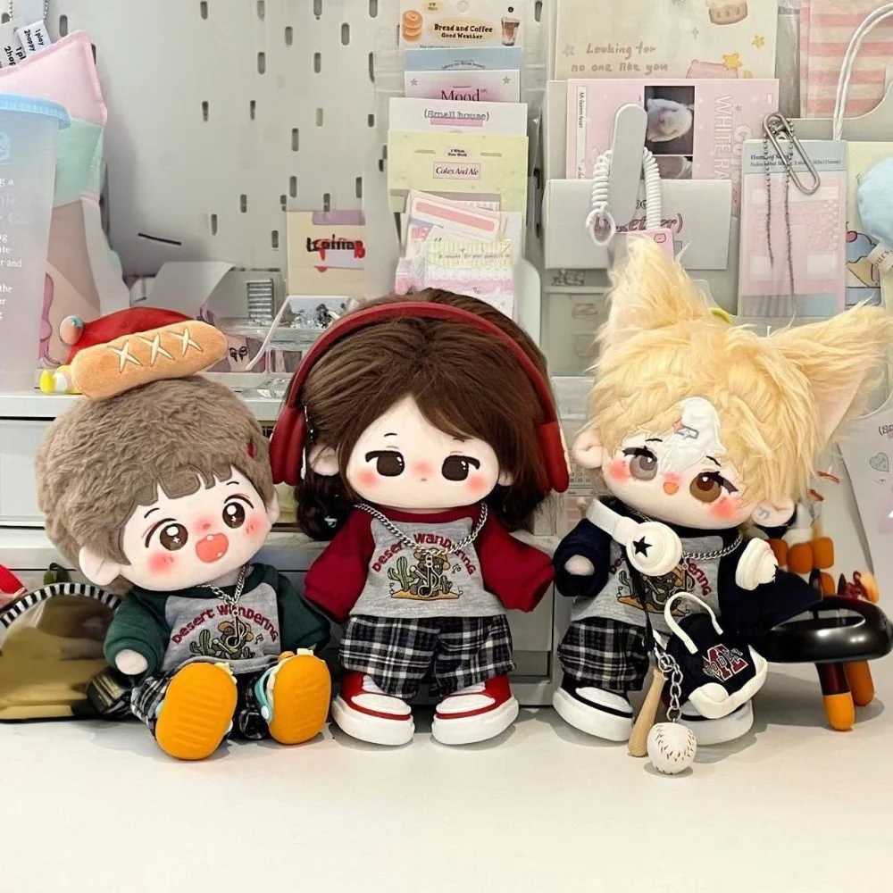 Set di pantaloncini per t-shirt per vestiti per bambole in cotone da 20 cm con collana. Abito per bambole adorabili e carini. Accessori per bambole fai da te. Giocattoli per bambini