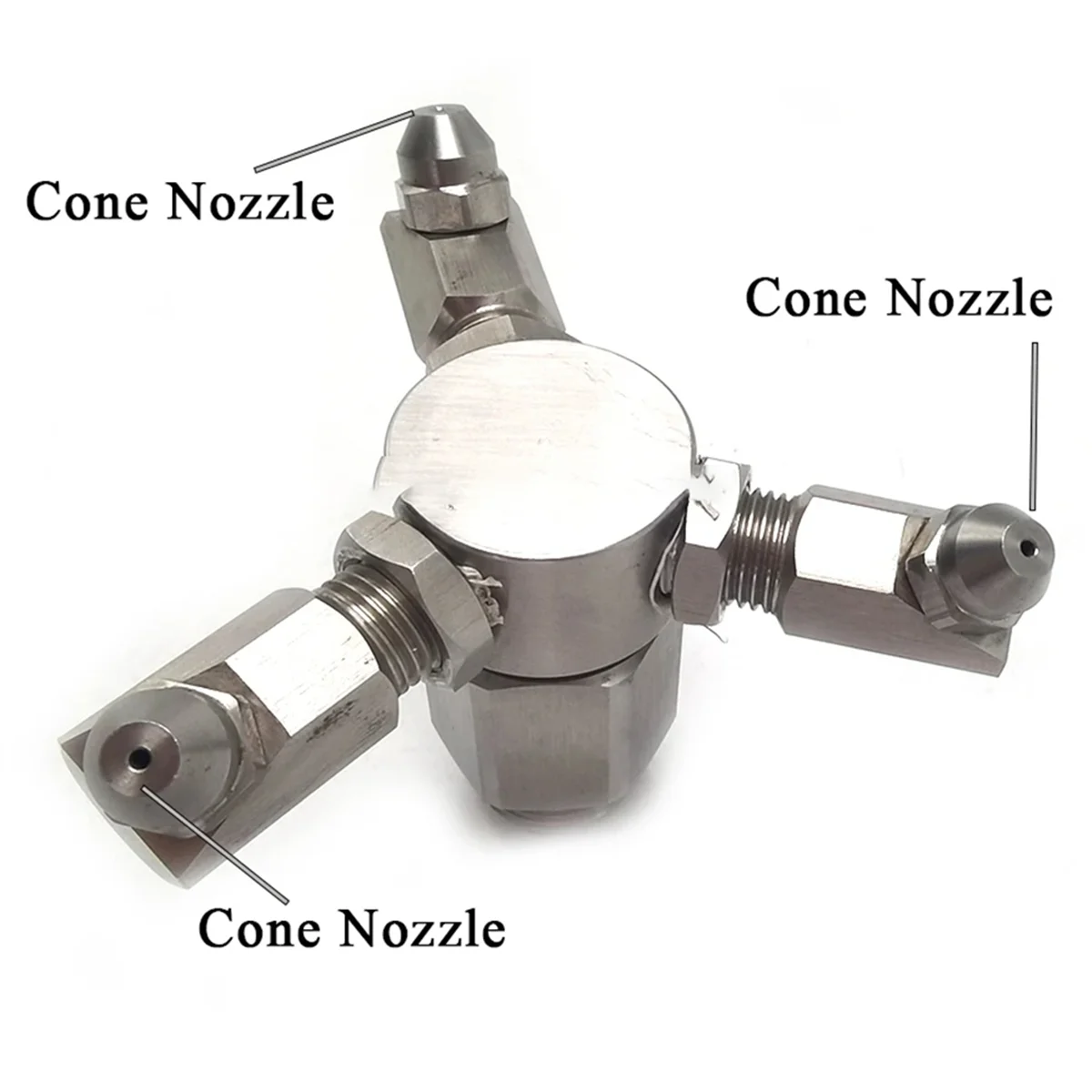 A002 4 Point External Screw Mouth 3 Head Rotary Car Washing Machine Conical Nozzle High Pressure Washer Accessories