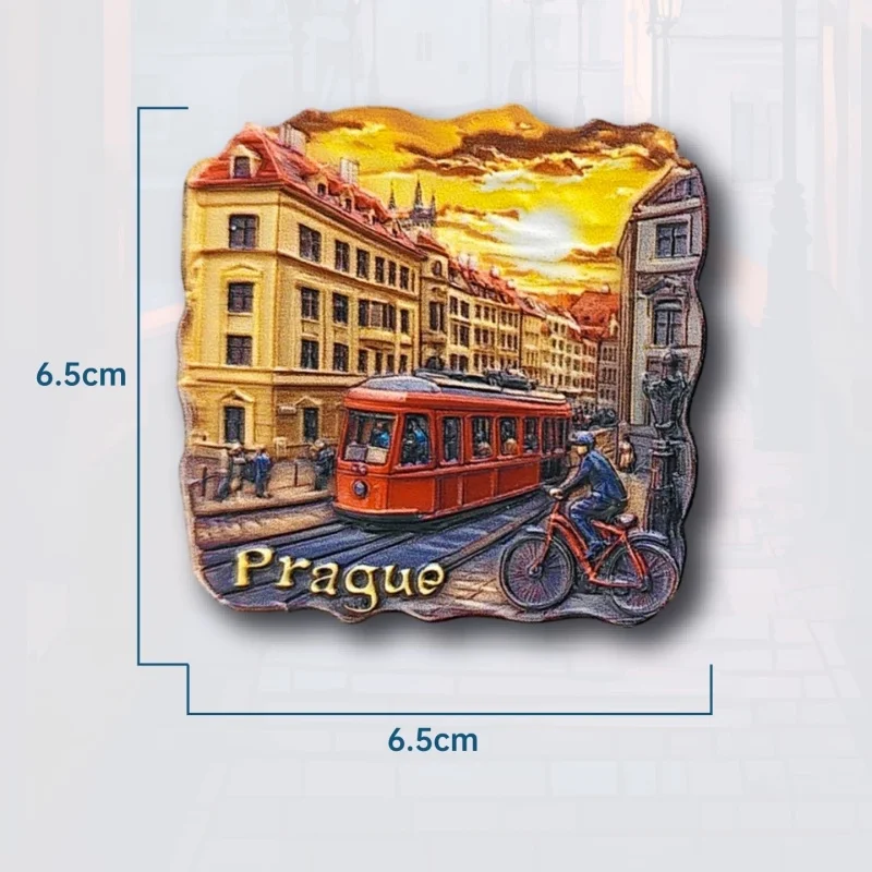 Prague Czech Republic 3D Resin Fridge Magnet Tourist Souvenir City View Refrigerator Sticker Home Decoration Gift