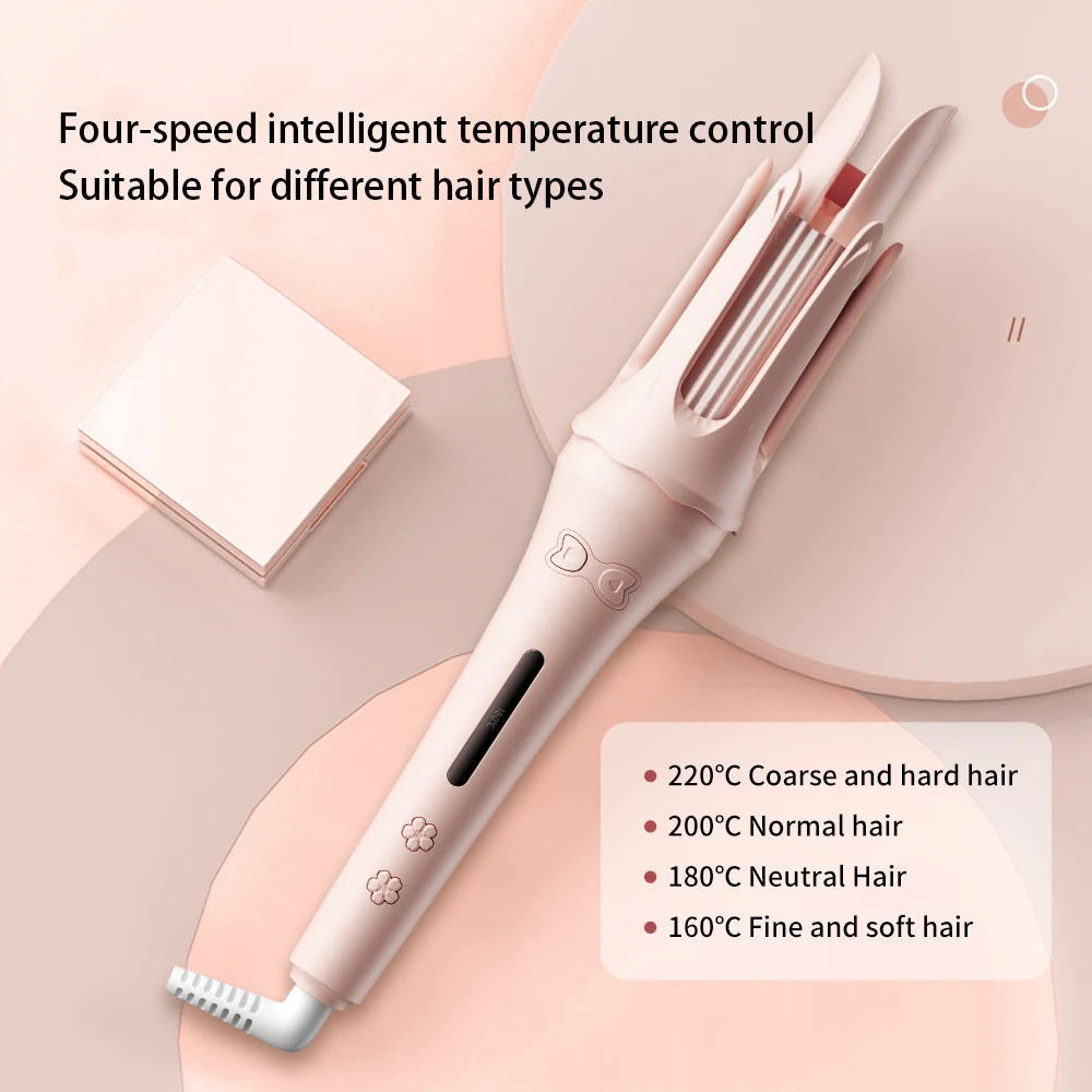 

Automatic Curling Iron 32mm Auto Rotating Ceramic Hair Roller Wand with 100M Negative Ions 3 Temperature Settings Fast Heating
