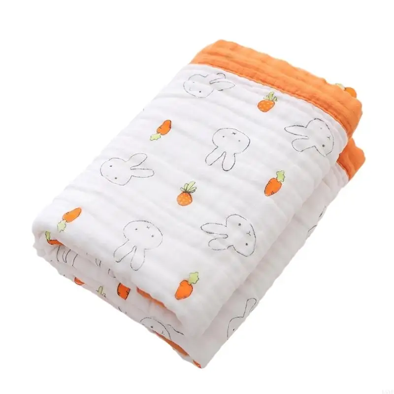 L5YF Baby Cotton Gauze Bath Plains 6 طبقات حديثي الولادة الأطفال غلاف الطفل بطانية ناعمة وامتصاص بطانية 2025 #3