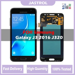 LCD 디스플레이 터치 스크린 디지타이저 어셈블리 교체, 삼성 갤럭시 J3 2016 J320 J320F J320H 용 AMOLED LCD, 5.0 인치