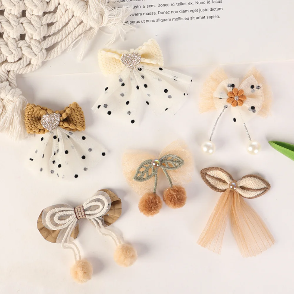 Mesh Quaste Schleife Süße Dekoration Glitzer Puder Schleife Niedliche Schleife Stickerei Stoff Aufkleber für Geschenkverpackung täglich