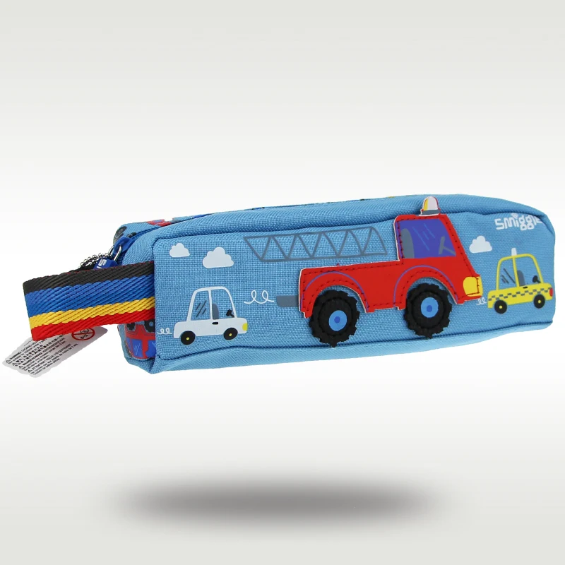 Australia Smiggle original hot-selling pencil case boy children cool blue car large capacity pencil case clutch bag