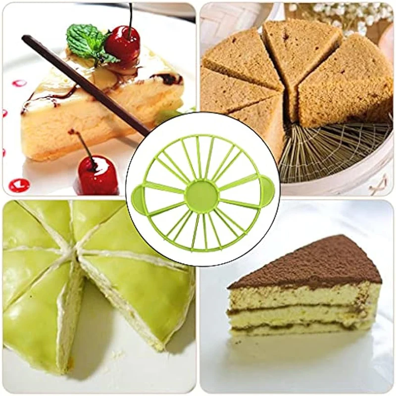 10/12 Slices Cake Equal Portion Cutter Round Bread Cake Mousse Divider Slice Marker Baking For Household Kitchen Utensils