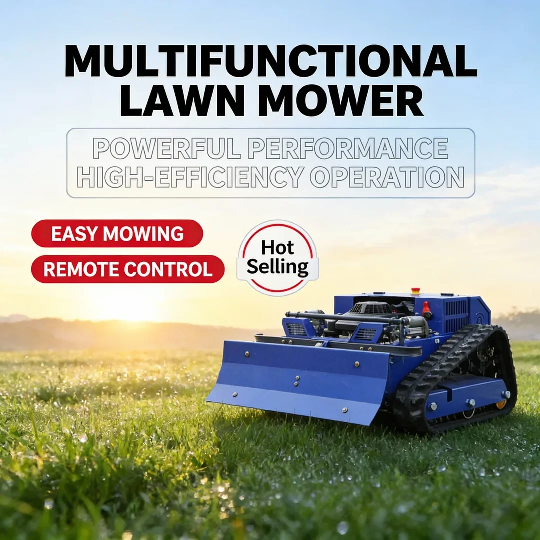 

Customized Remote Controlled Lawn Mower - Cordless Low Noise Equipment with Snow Shovel for Yard Maintenance