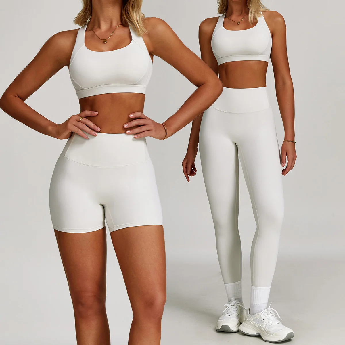 Women's Tracksuit Fitness Suit Yoga Sets 2PCS Sportswear Workout Sports Bra High Waist Leggings Gym Clothing Push Up Sports Suit