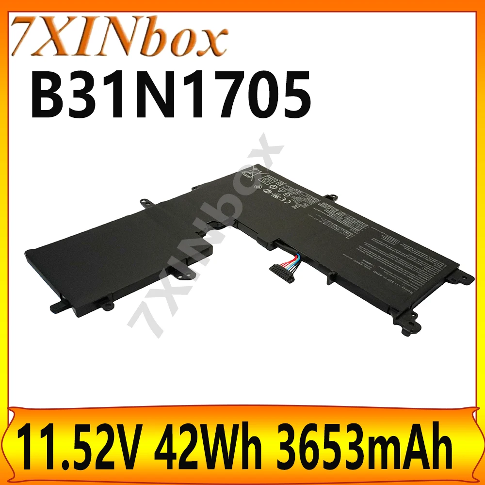 7XINbox B31N1705 11,52 V 42Wh 3653mAh batería de ordenador portátil para ASUS VivoBook Flip 14 TP410UA TP410UF TP410UR serie 3ICP5/57/80