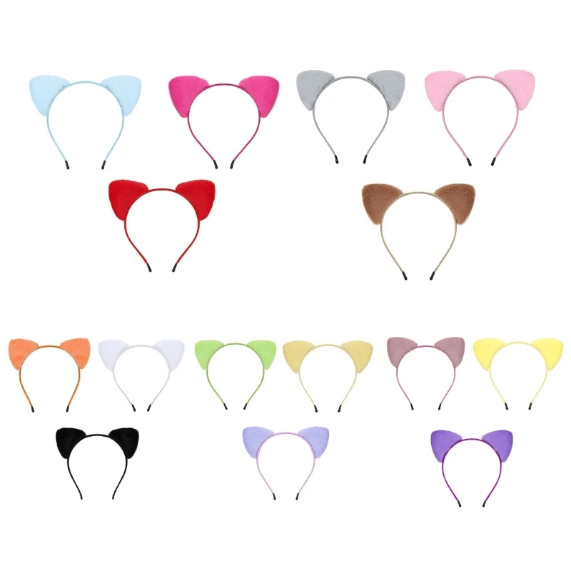 

3 Piece Plush Animal Ear Hairbands Girl Toddler Daily Wear Themed Party Supplies 15UB