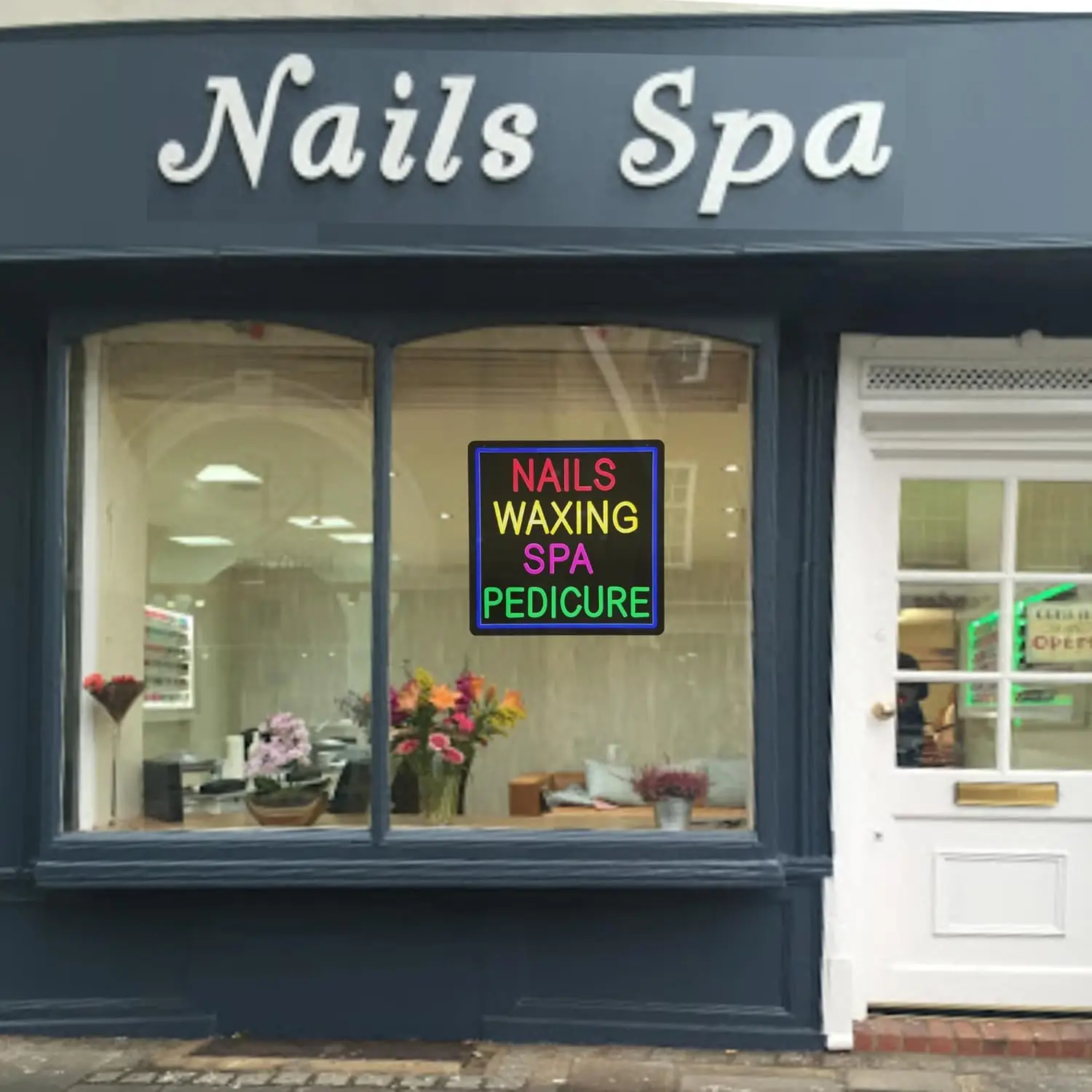 الأظافر الصبح سبا باديكير النيون USB عكس الضوء مصباح ليد لمسمار صالون تجميل العناية بالبشرة استوديو الأعمال لافتة نافذة ديكور