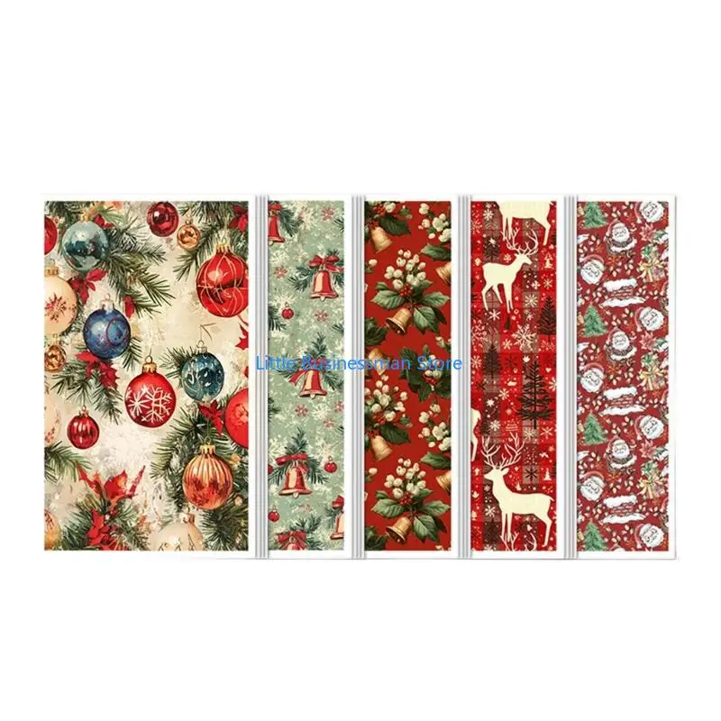 20 Pieces Decorative Christmas Paper Sheets Water Activated for Clay Earrings M76A