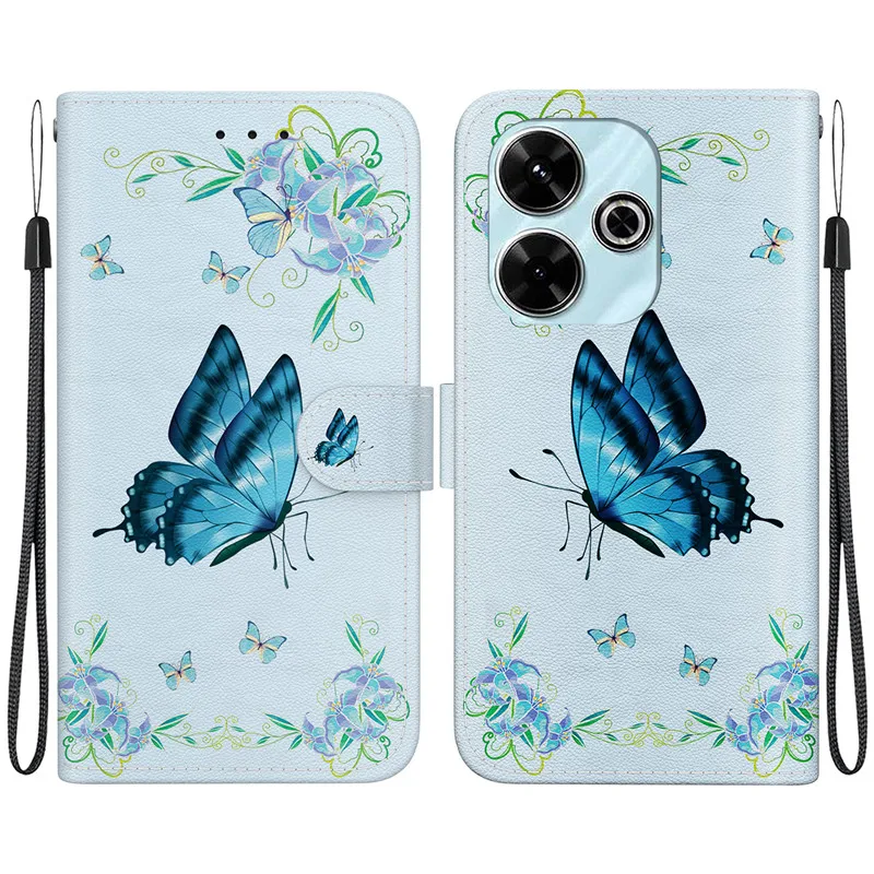 Wallet Card Stand Magnetic Flip Case For Xiaomi PocoM6 4G Poco M6 C65 X6 F6 Pro PocoF6 5G 2024 Coque Etui Leather Phone Cover