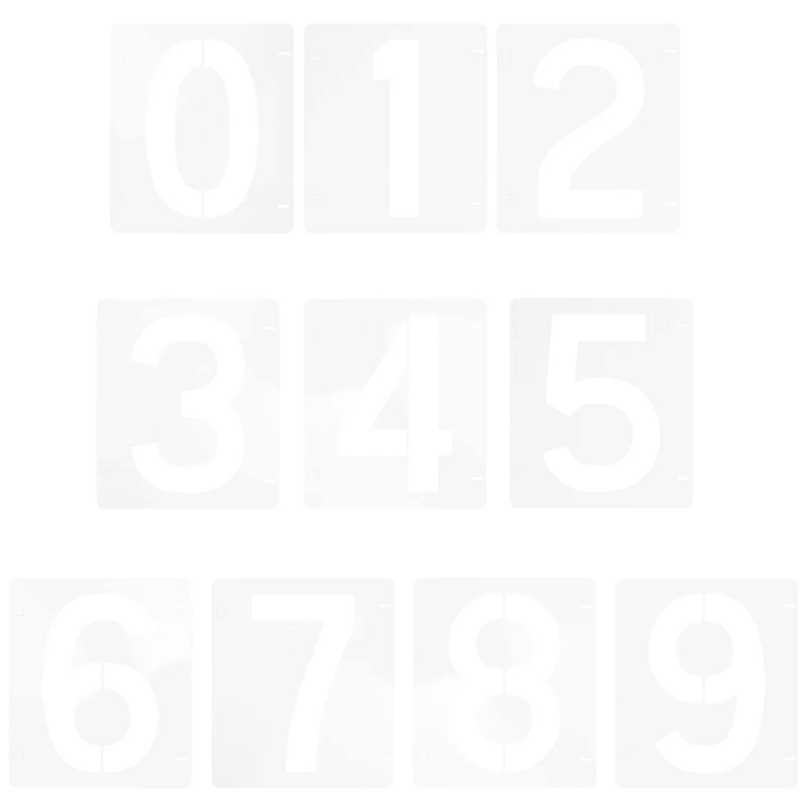 

Набор из 10 многоразовых пластиковых трафаретов для цифр и номеров, шаблоны для рисования, трафареты для декора стен, дверей, поделок своими руками