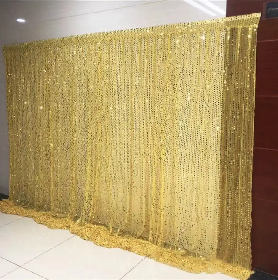 

10×10FT Gold Sequin Backdrop Curtain Panel Photography Backdrop Glitter Curtains Fabric Background Drapery Wedding Party Decor