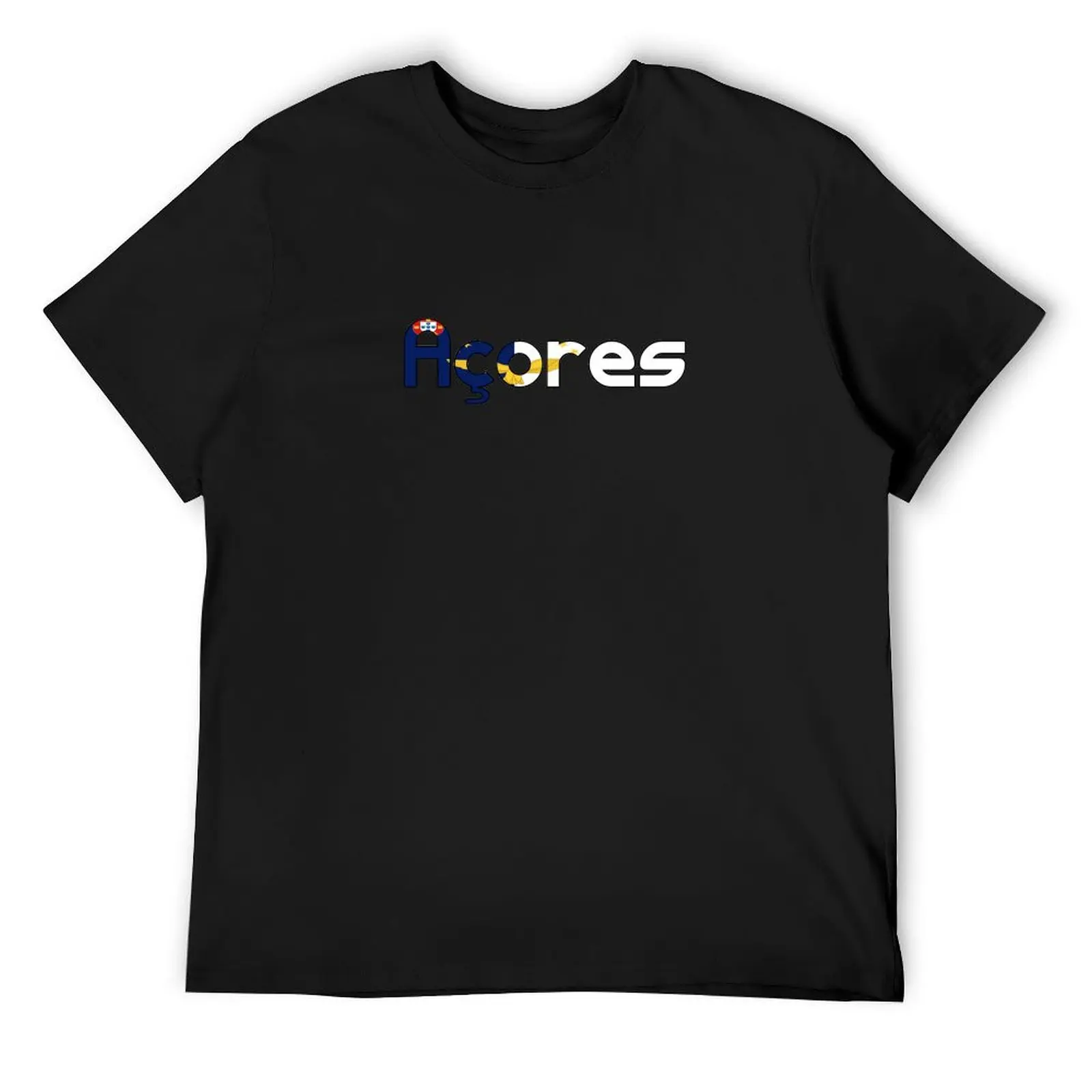 

Azores Word T-Shirt Funny t-shirt Short sleeve tee cotton graphic tees graphic tee shirt tshirts for men
