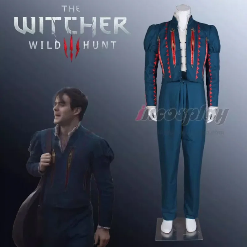 

The Witcher Dandelion Cosplay The First Season Bard Costume Halloween party casual jacket shirt pants set men and women uniform