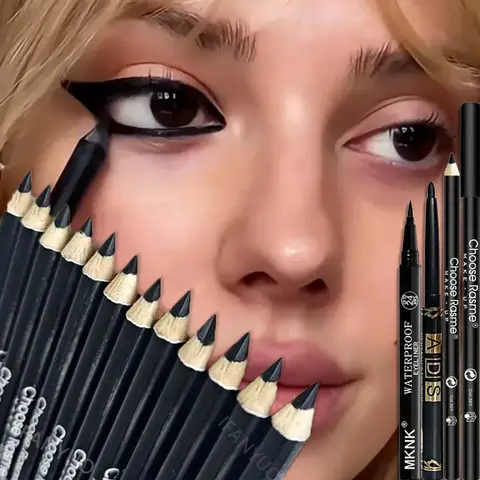 1-20Pcs Waterproof Black Eyeliner Pencils -Smudge-Proof, Long-Lasting & Beginner-Friendly Smooth High Pigmented Punk Eye Makeup