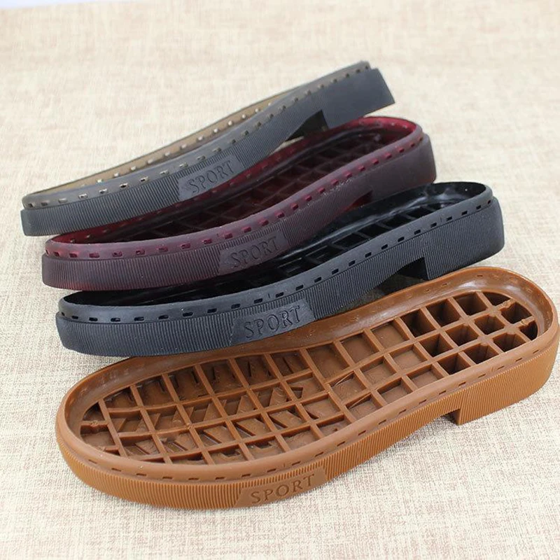 Woman Casual Rubber Sole Rubber Protector Elastic Heel Anti Slip DIY Replacement Stick On Soft Thicken Boots Shoe Soles Repair