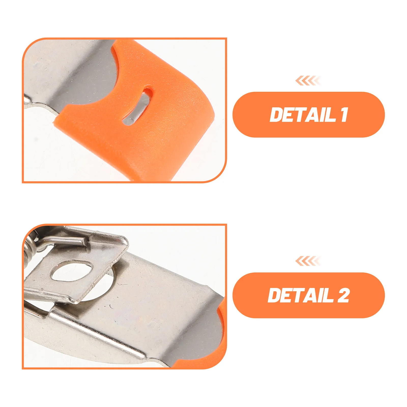 25Pcs Downlight Spring Clips Orange PVC Coated Metal Recessed Light Retaining Springs Clamp for Ceiling Lights Fixing Clips