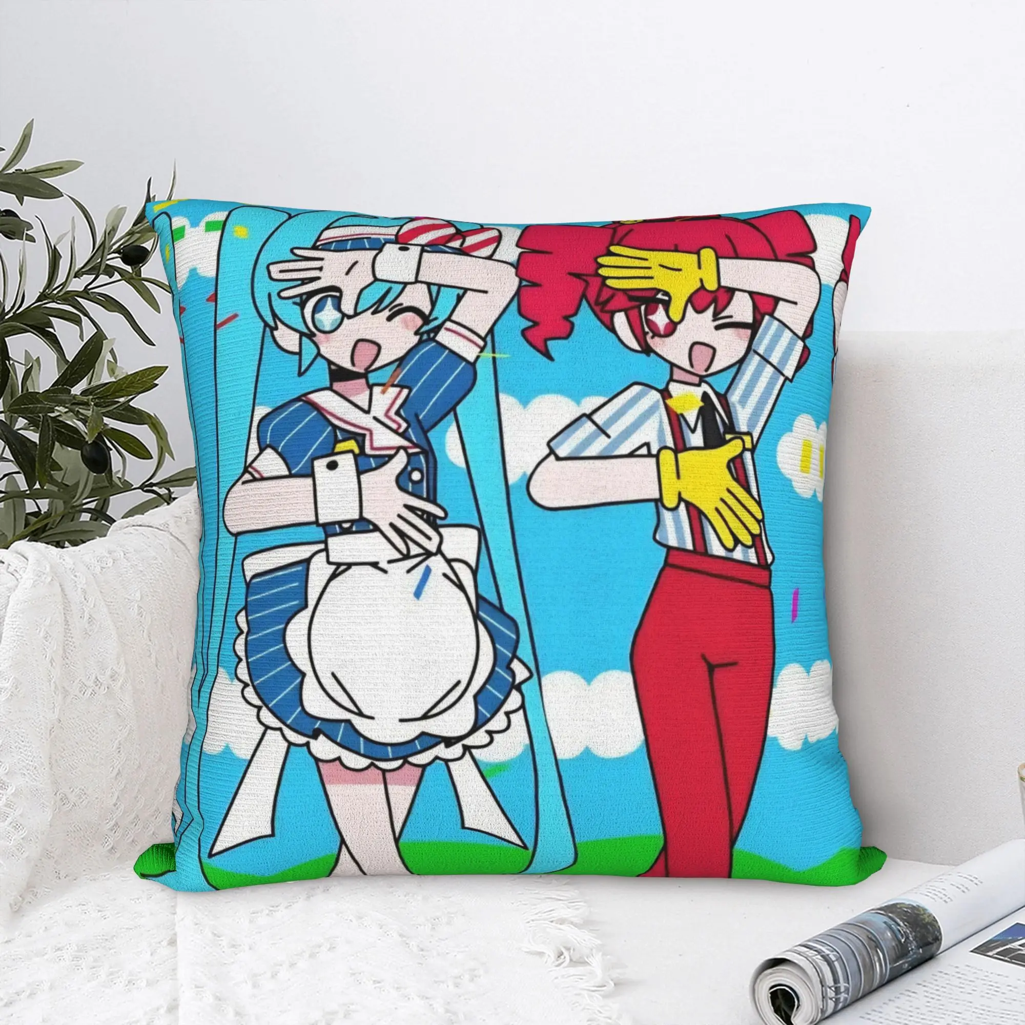 Mesmerizer Kasane Teto – taies d'oreiller carrées en Polyester, housse de coussin mignonne pour voiture, décoration originale, 40x40