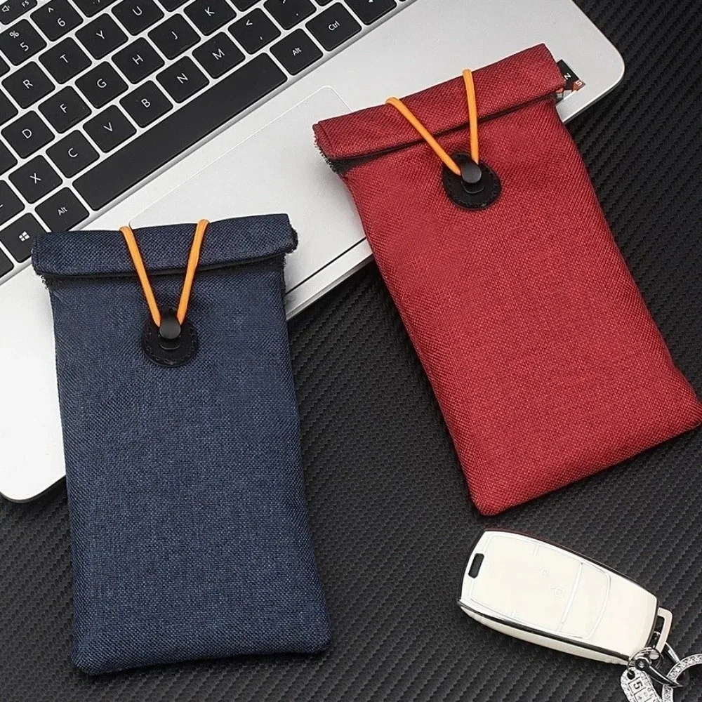 RFID Signal Blocking Bag Wear-resistant Privacy Protection Shielding Storage Bag Durable Anti-theft Phone Pouch Travel Use