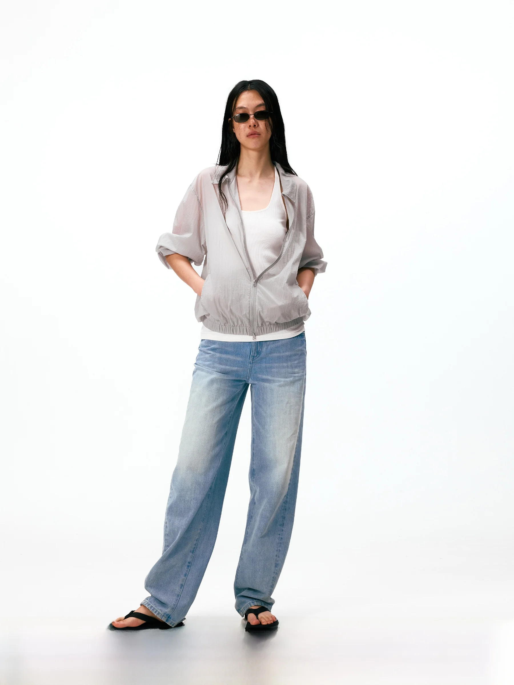

Lightweight Cotton Low Waist Vintage Handmade Jeans Women's Comfortable Breathable Loose Fit Straight Leg Denim Pants