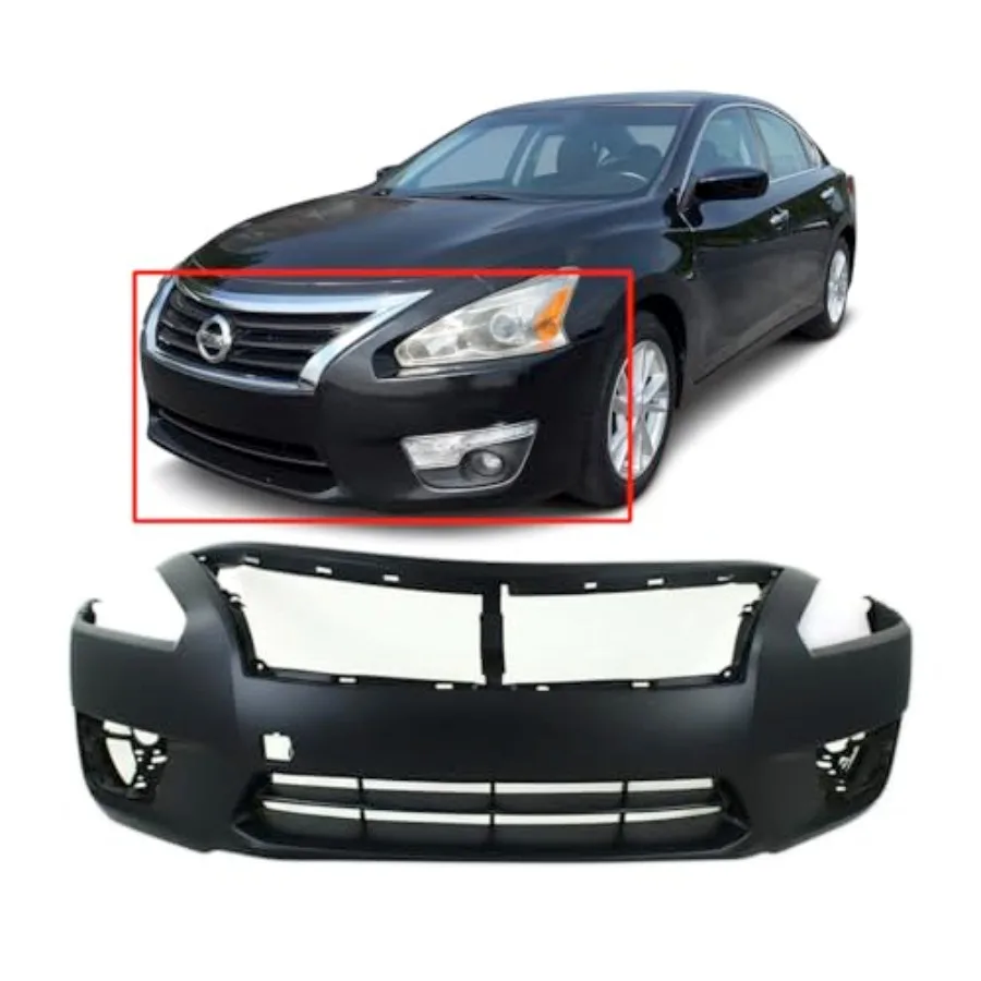 غطاء المصد الأمامي المتوافق لـ 2013-2015 Nissan Altima SL S SV Sense Sedan تصميم جديد مع فتحة ضوء الضباب و #2