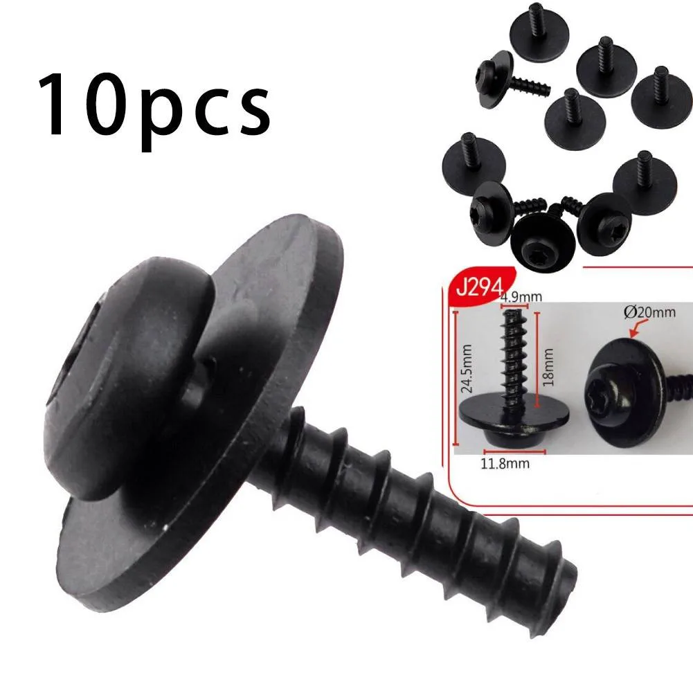 10Pcs Under Engine Shield Air Dam Deflector Torx Screw Bolt M5-2.2 X 20mm Torx Pan Head Sems Tapping Screw Bolt For Ford Focus