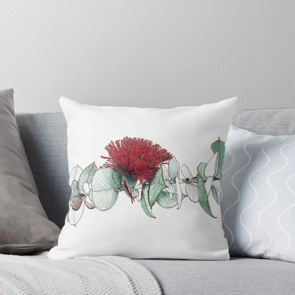 

Eucalyptus Mallee Red Australian Flora Throw Pillow luxury sofa pillows Luxury Room Decorative Cushions Pillows Aesthetic pillow