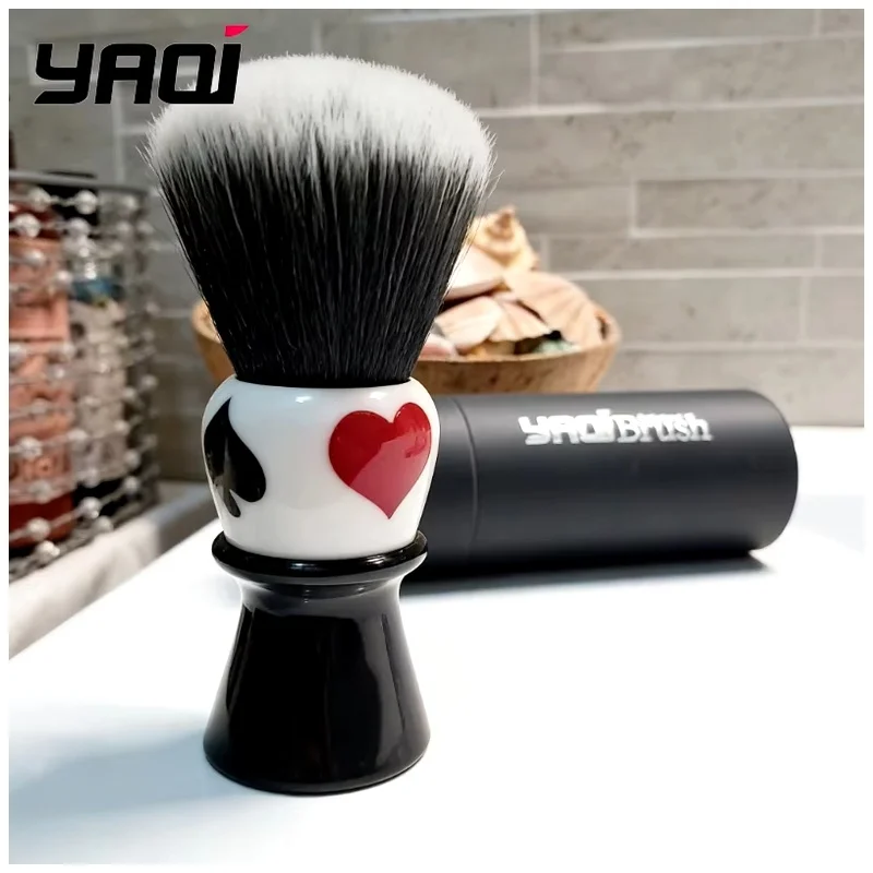 YAQI Casino clubs 26mm Synthetic Hair Resin Handle Husky Knot Wet Shaving Brush Wet Shave Tools Men Shaving Products Men