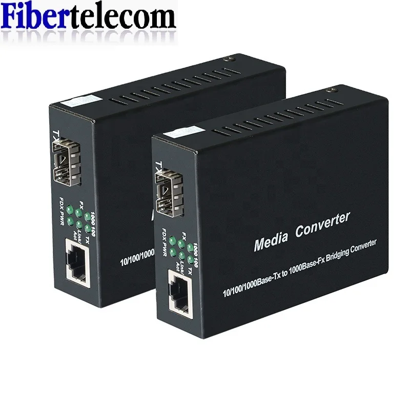 Gigabit SFP LC Multimode Modul Glasfaser zu RJ45 Ethernet Medienkonverter Glasfaser-Transceiver mit 1,25G SFP LC Modul